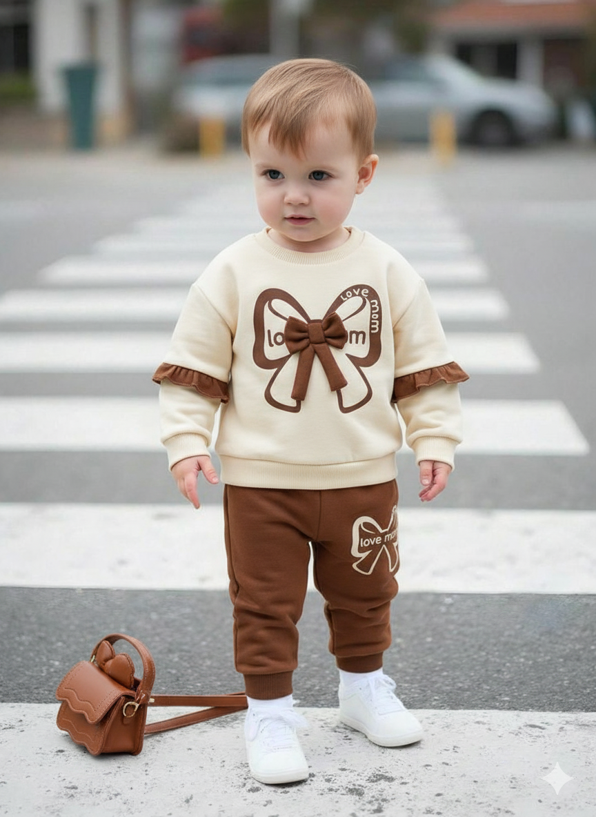 Love Mom Baby Winter Fleece Set