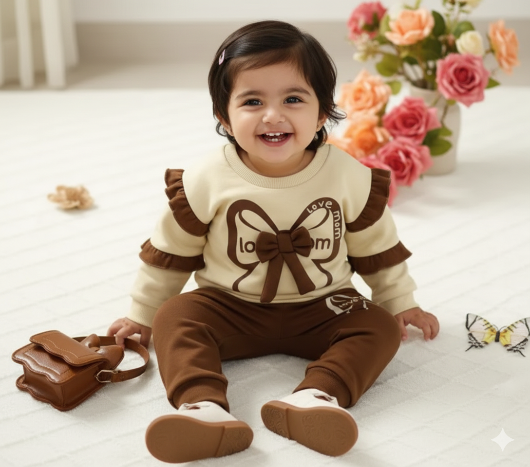 Love Mom Baby Winter Fleece Set