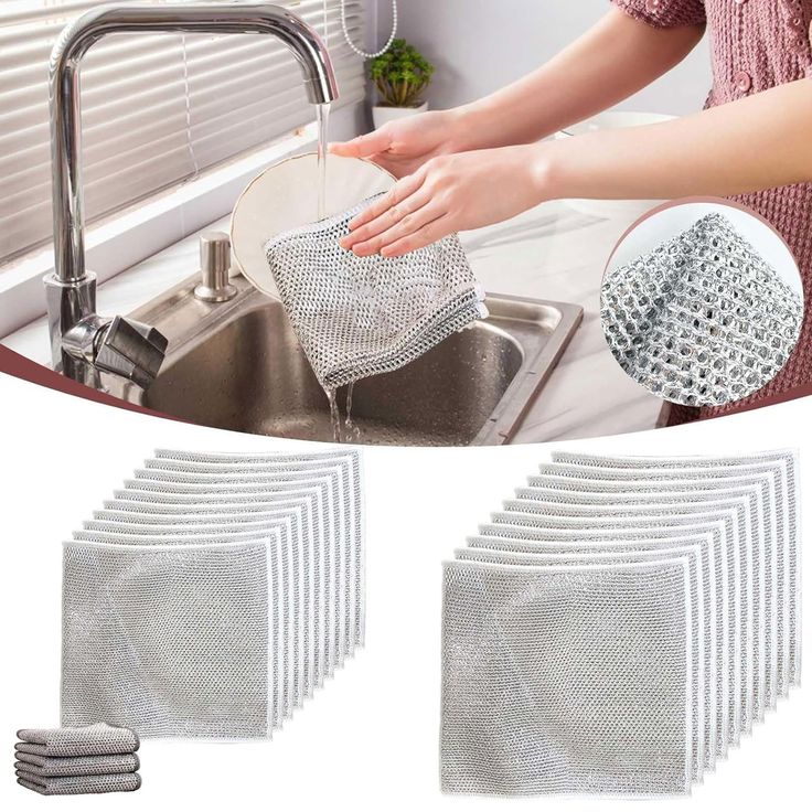10-Pack Heavy-Duty Scrub Cleaning Cloths – Reusable & Non-Scratch