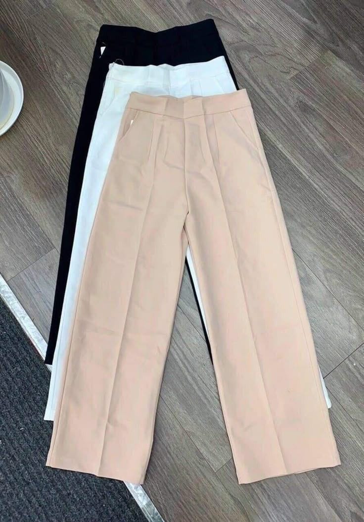 High-Waisted Wide-Leg Trousers